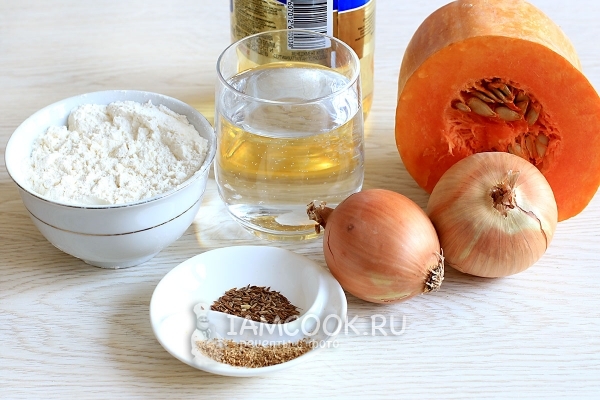 Ингредиенты для постных мантов с тыквой