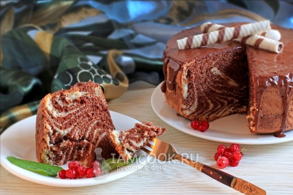 Рецепт бисквита «Зебра»