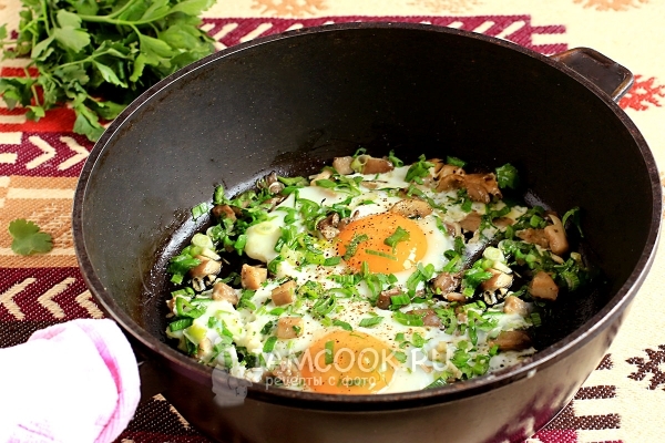 Фото яичницы с грибами