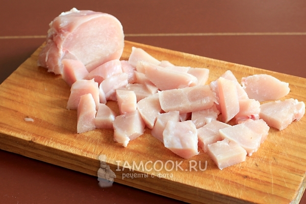 Порезать куриное филе