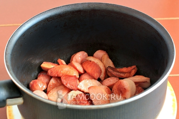 Обжарить копчености