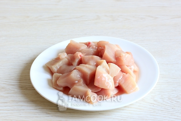 Порезать куриное филе