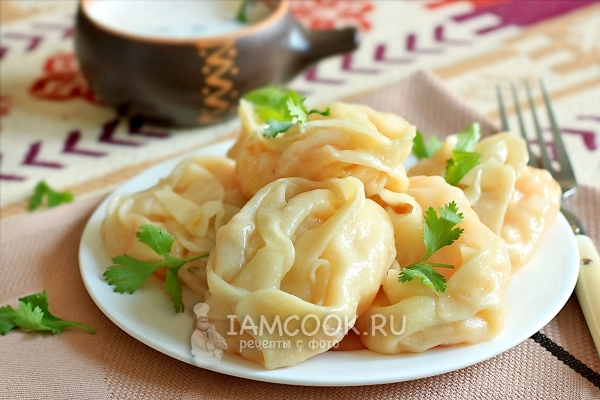 Рецепт постных мантов с тыквой