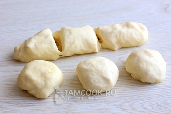 Разделить тесто на части