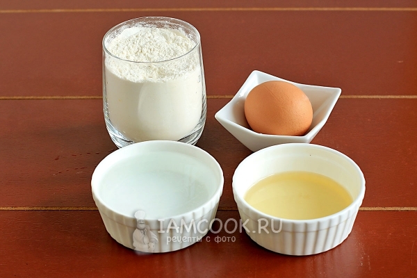 Компоненты теста для штруделя