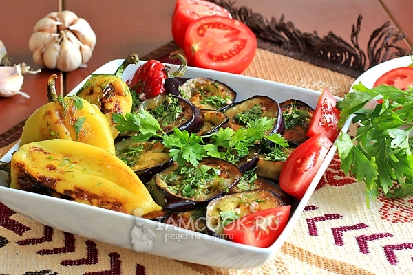 Фото жареных баклажанов в маринаде
