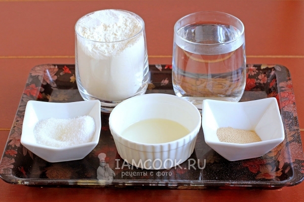 Ингредиенты для постных оладий на дрожжах