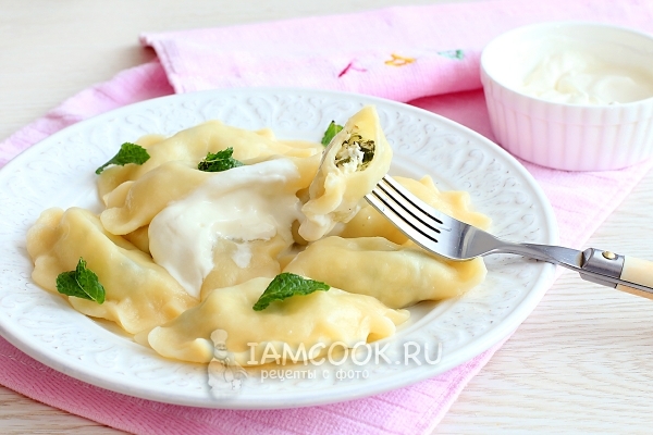 Рецепт вареников с соленым творогом