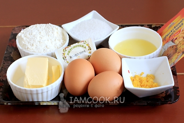 Ингредиенты для классического лимонного кекса