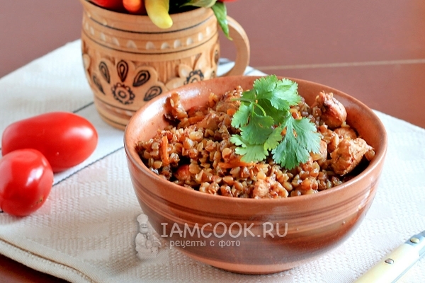 Рецепт гречки с куриным филе