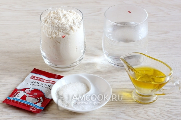 Ингредиенты для тонкого теста для пиццы как в пиццерии