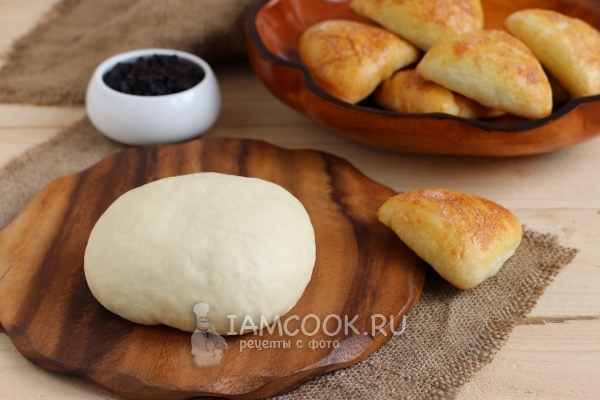 Фото теста на кефире без яиц для пирожков