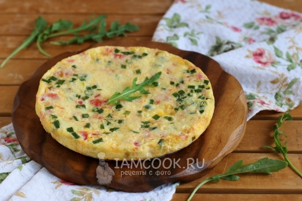 Рецепт омлета с помидорами в мультиварке