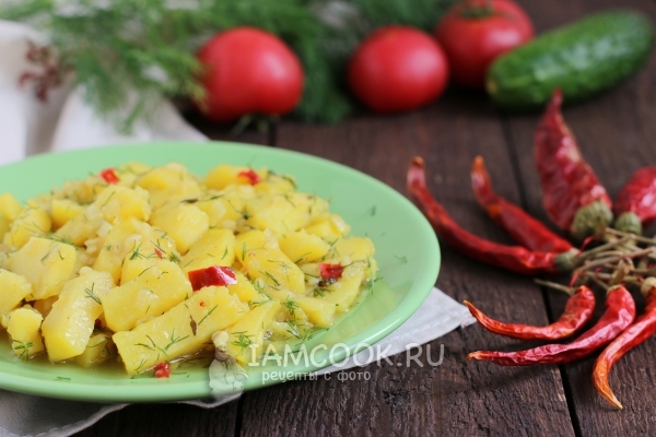 Фото постной тушёной картошки