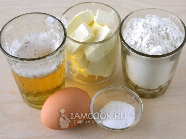 Ингредиенты для теста на безалкогольном пиве