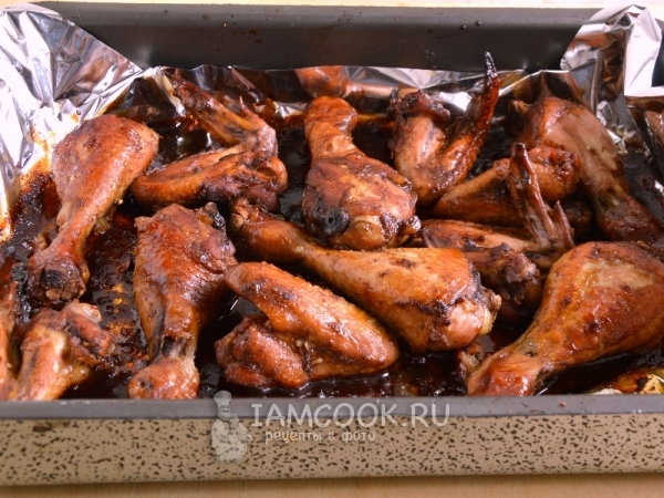 Рецепт курицы, запеченной в гранатовом соусе в духовке
