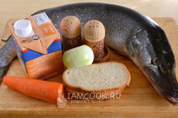 Ингредиенты для фаршированной щуки в фольге