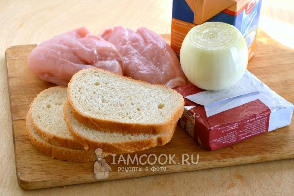 Ингредиенты для классических пожарских котлет со сливочным маслом