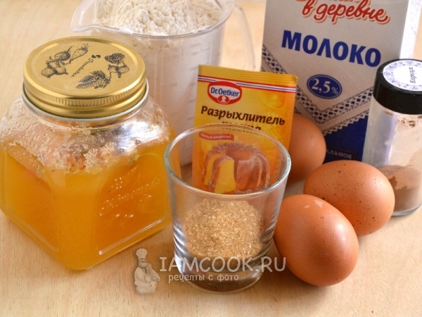 Ингредиенты для панкейков с медом и корицей