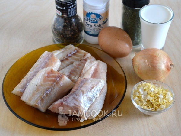Ингредиенты для рыбных котлет на пару