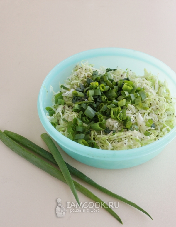 Положить зеленый лук