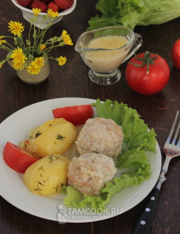 Рецепт тефтелей в белом соусе