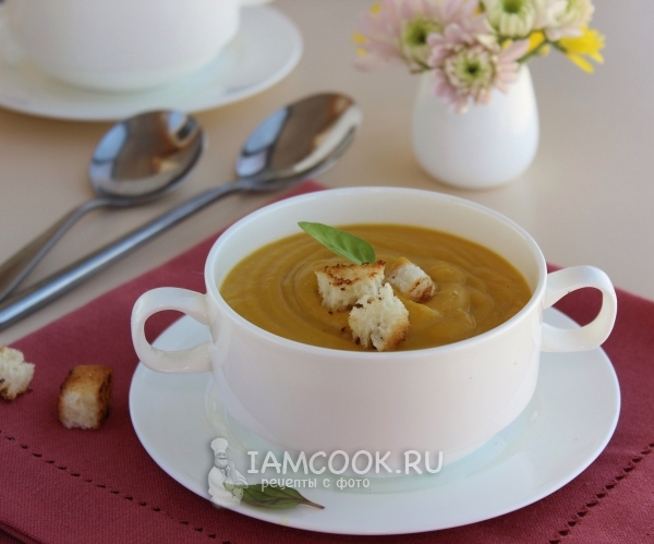 Фото супа-пюре из тыквы и кабачков