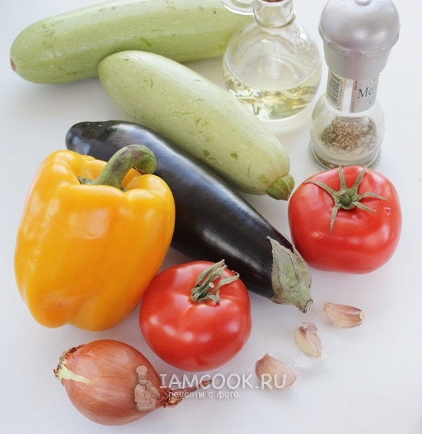 Ингредиенты для запеченного рататуя