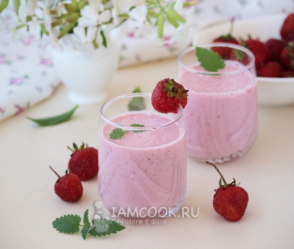 Рецепт кефира с клубникой