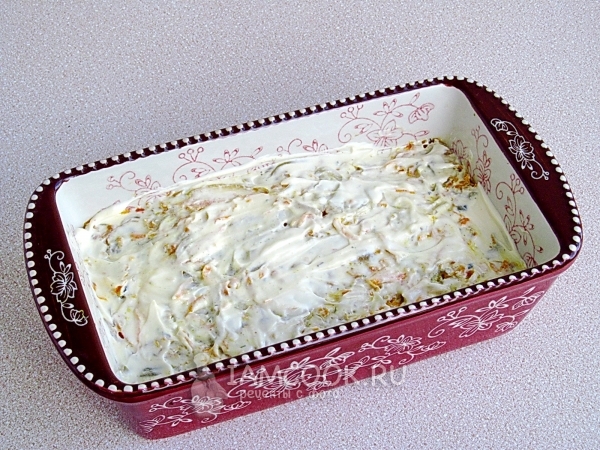 Смазать майонезом