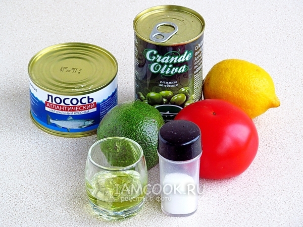 Ингредиенты для салата «Волшебная рыбка»