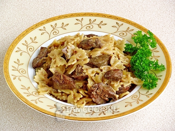 Рецепт пасты с куриной печенью в мультиварке