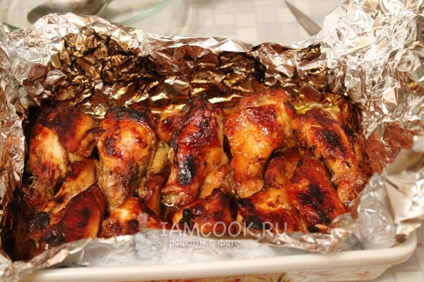 Фото куриных крыльев в ткемалево-медовом маринаде
