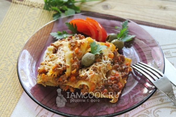 Рецепт мясной лазаньи