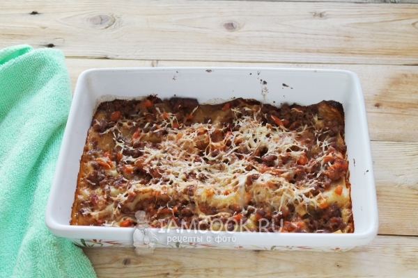 Запечь лазанью в духовке