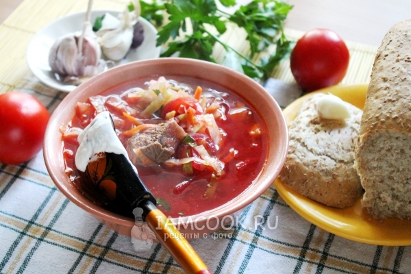 Готовый русский борщ