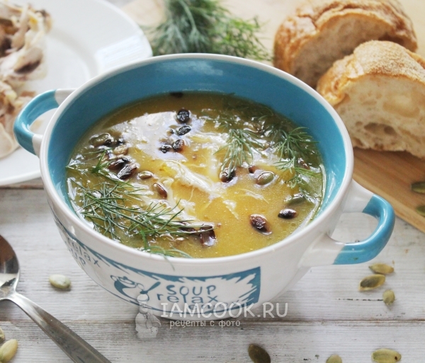 Тыквенный суп-пюре с курицей
