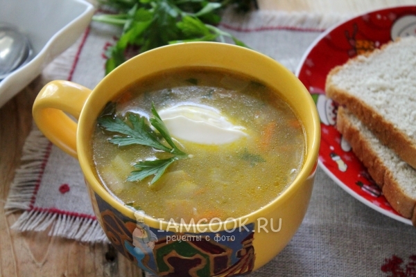 Готовый грибной суп из свежих грибов