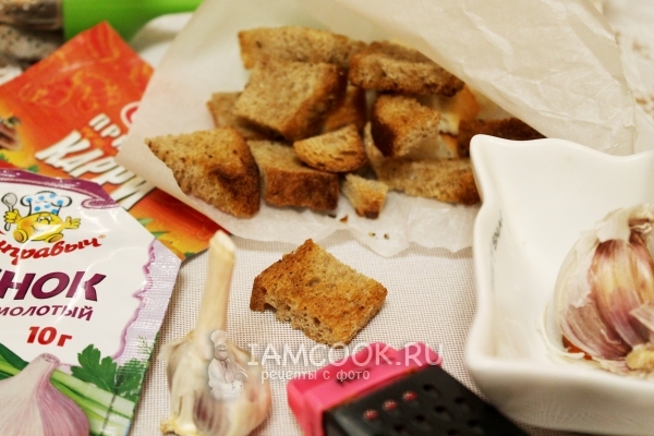 Фото гренок с чесноком в духовке