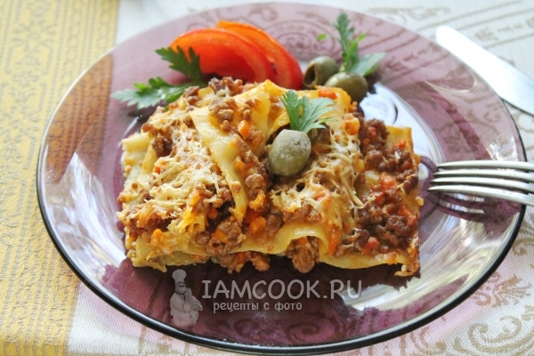 Мясная лазанья