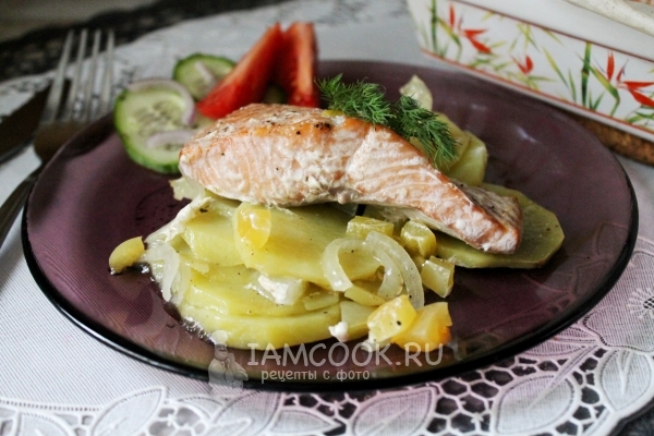 Рецепт кеты с картошкой в духовке