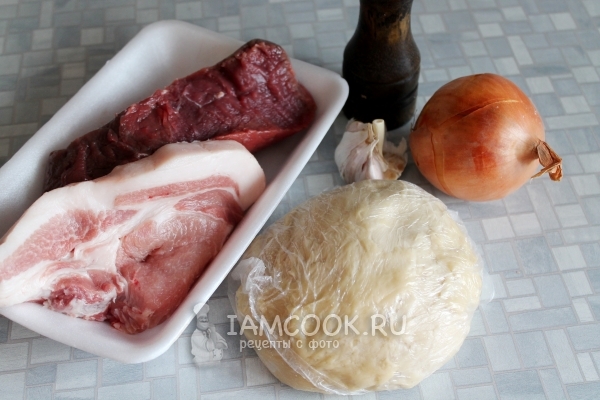 Ингредиенты для пельменей из лосятины