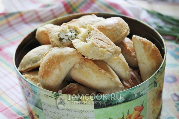 Рецепт пирожков с творогом и зеленью