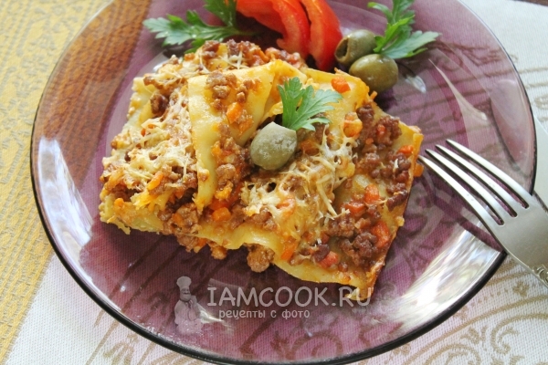 Фото мясной лазаньи