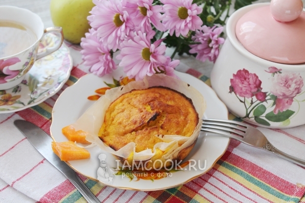 Готовая запеканка из тыквы с яблоками