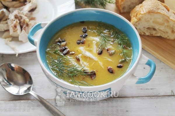 Фото тыквенного супа-пюре с курицей