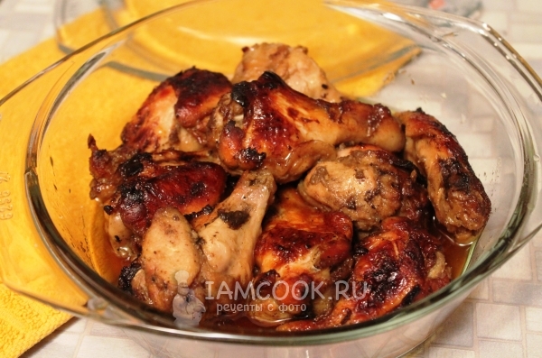 Рецепт куриных крыльев в ткемалево-медовом маринаде