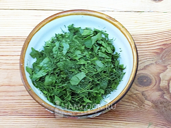 Порезать зелень