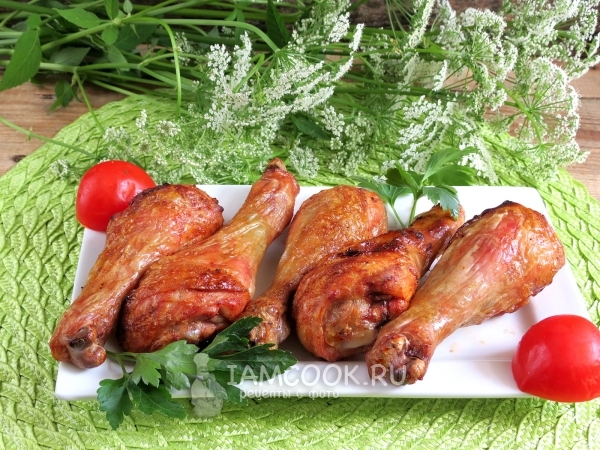 Рецепт куриных голеней на гриль-газе