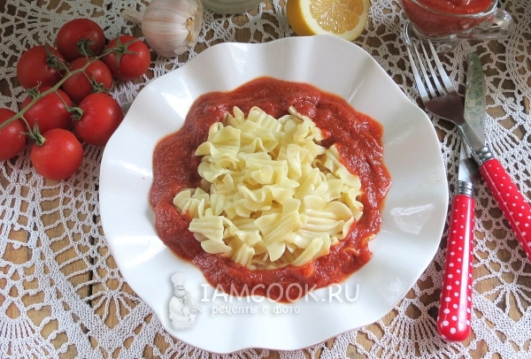 Готовый постный соус к макаронам